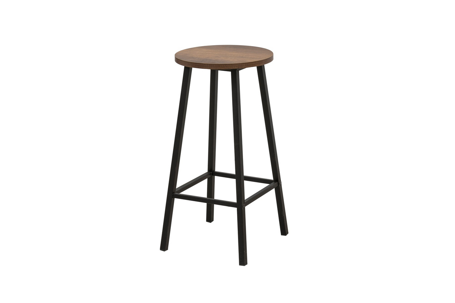 Norda Design Industriel skammel, 32x32x62 cm | 100% spånplade og metalramme | stilfuldt og holdbart til moderne rum