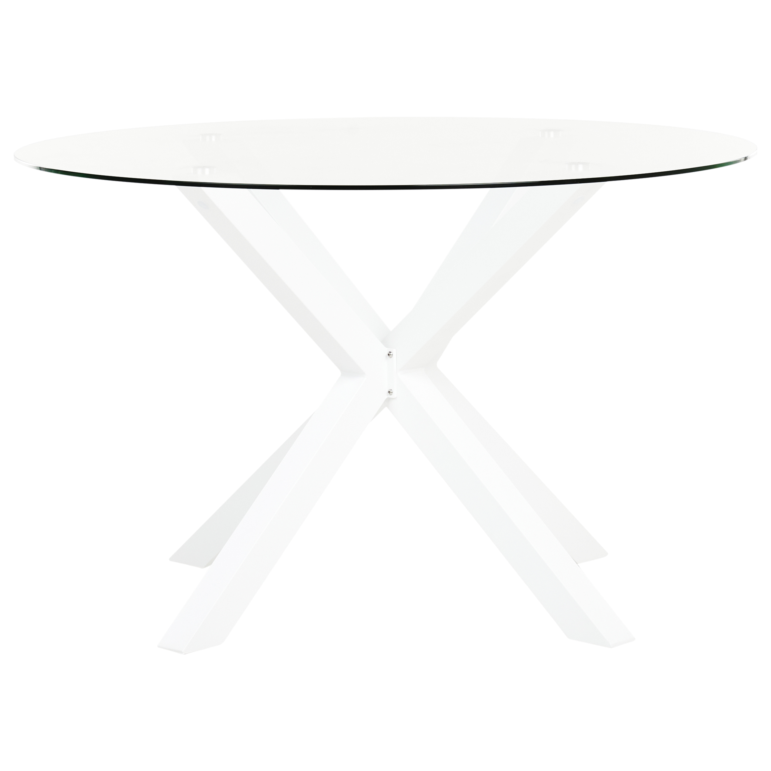 Havebord MALETTO 120 cm 120 cm Glas Hvid