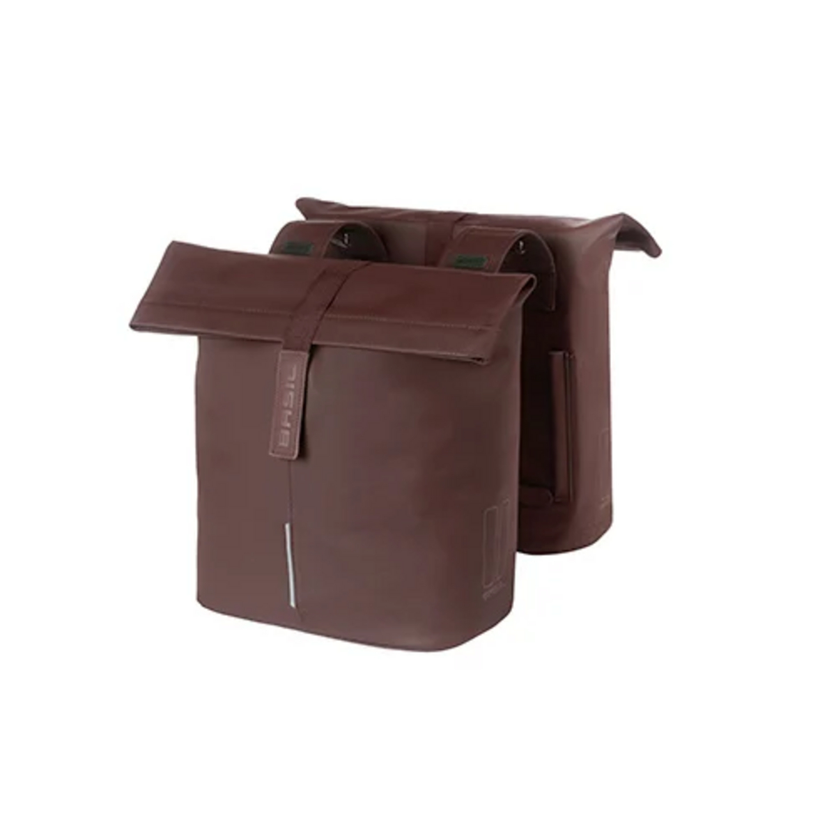 Basil City -dobbelt cykeltaske, 28–32 l, brun