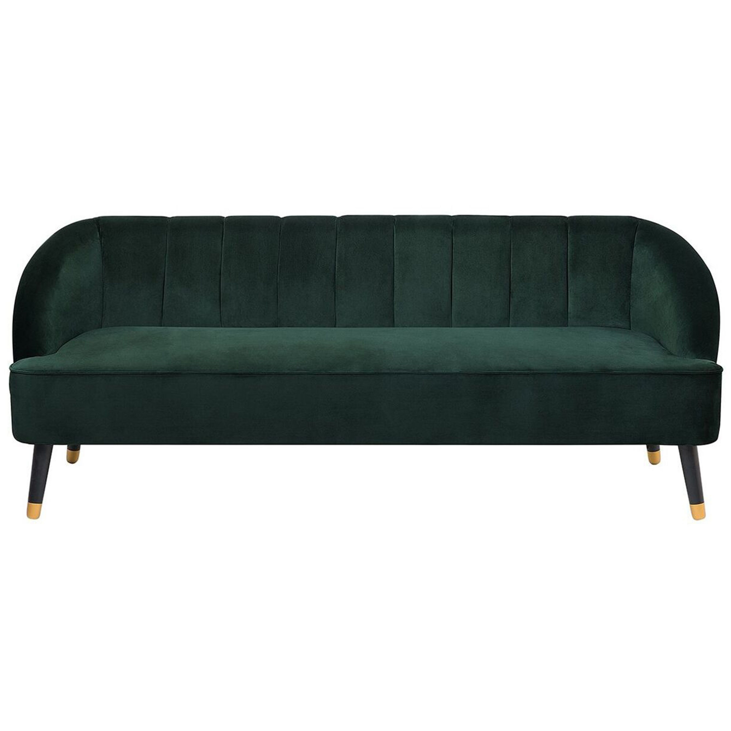 Sofa 3 personers ALSVAG Velour Smaragdgrøn