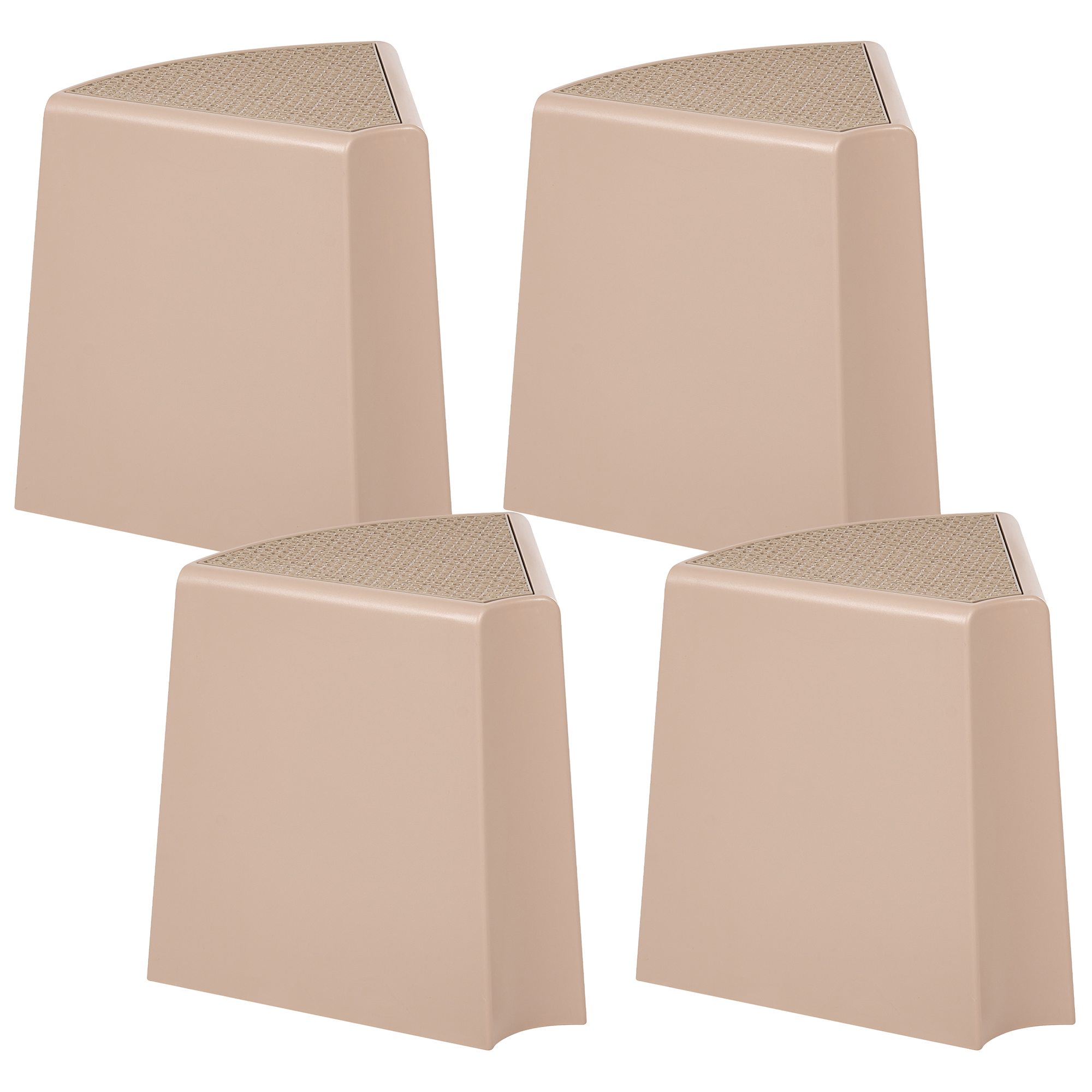 Sæt af 4 havepuffer EVROS Beige