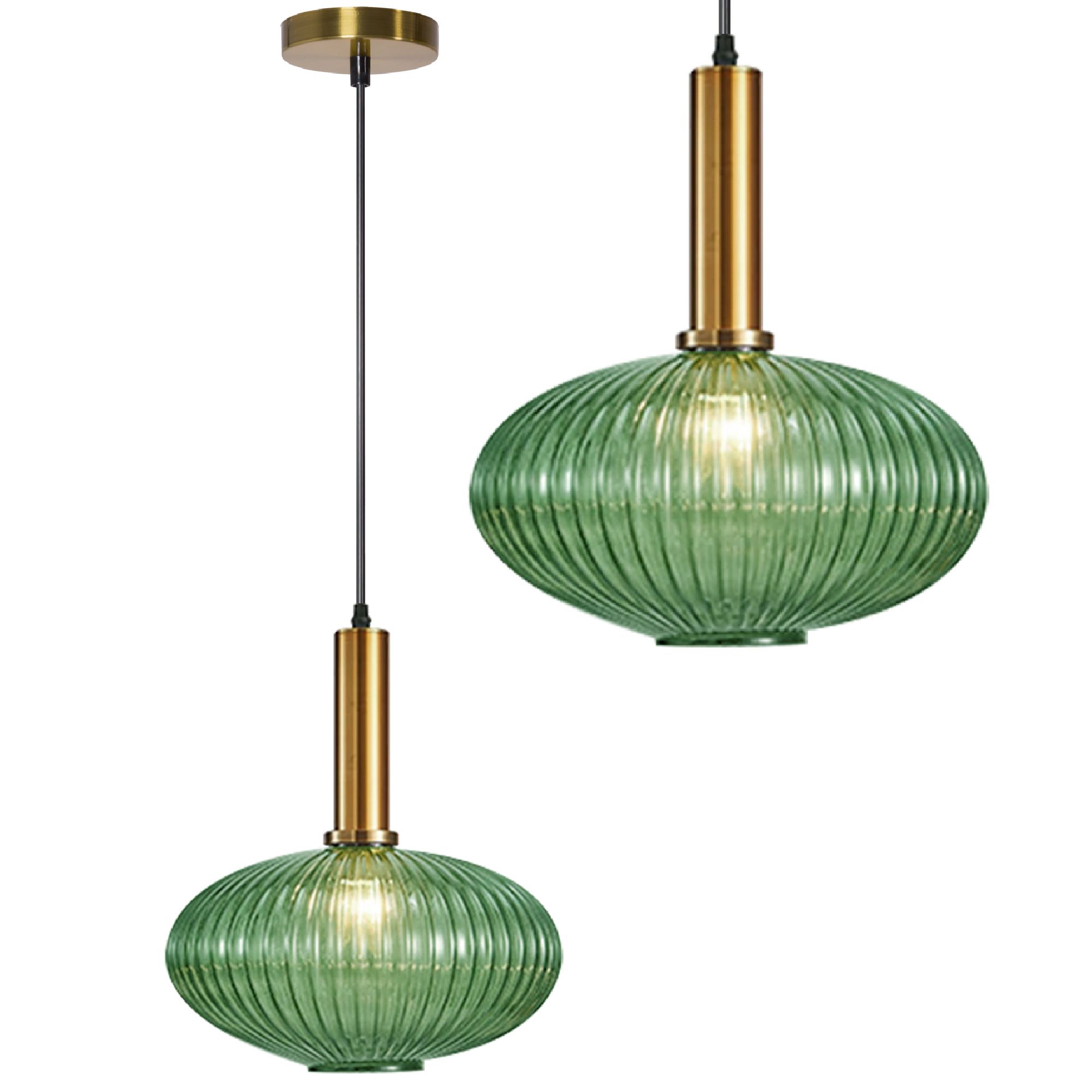 TOOLIGHT hængende loftlampe APP465-1CP Grøn 14,5x24,5x28,5cm