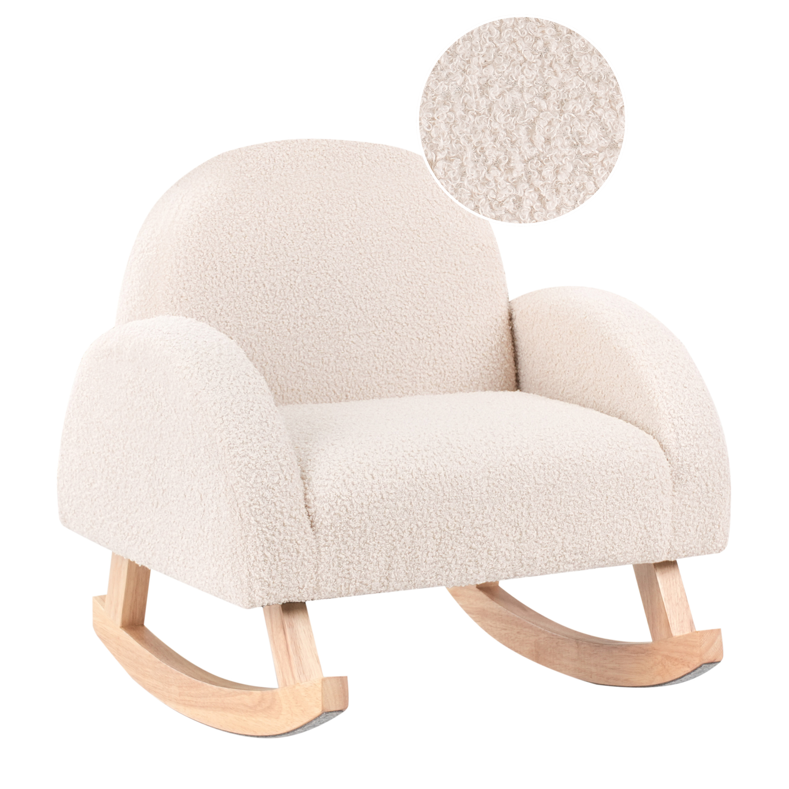 Gyngestol til børn HUG Boucle Lys Beige