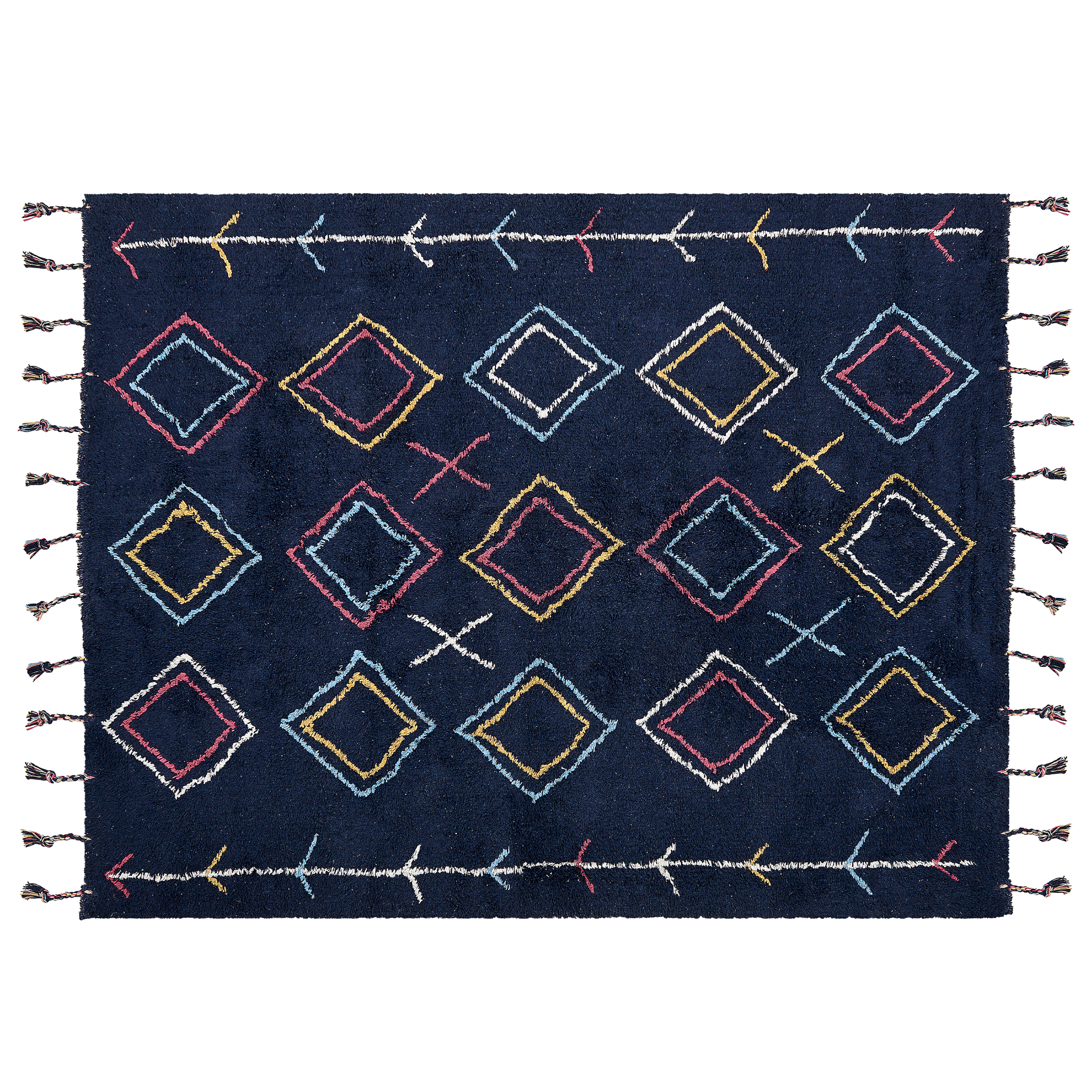 Gulvtæppe CORUM Sort 160 x 230 cm Bomuld