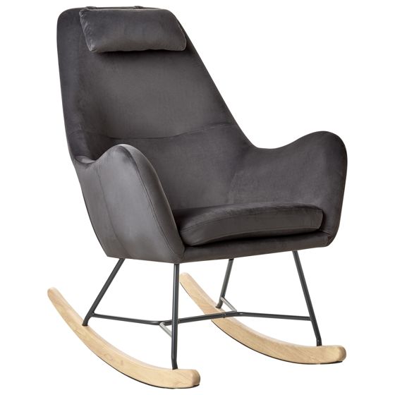 Gyngestol ARRIE Velour Mørkegrå