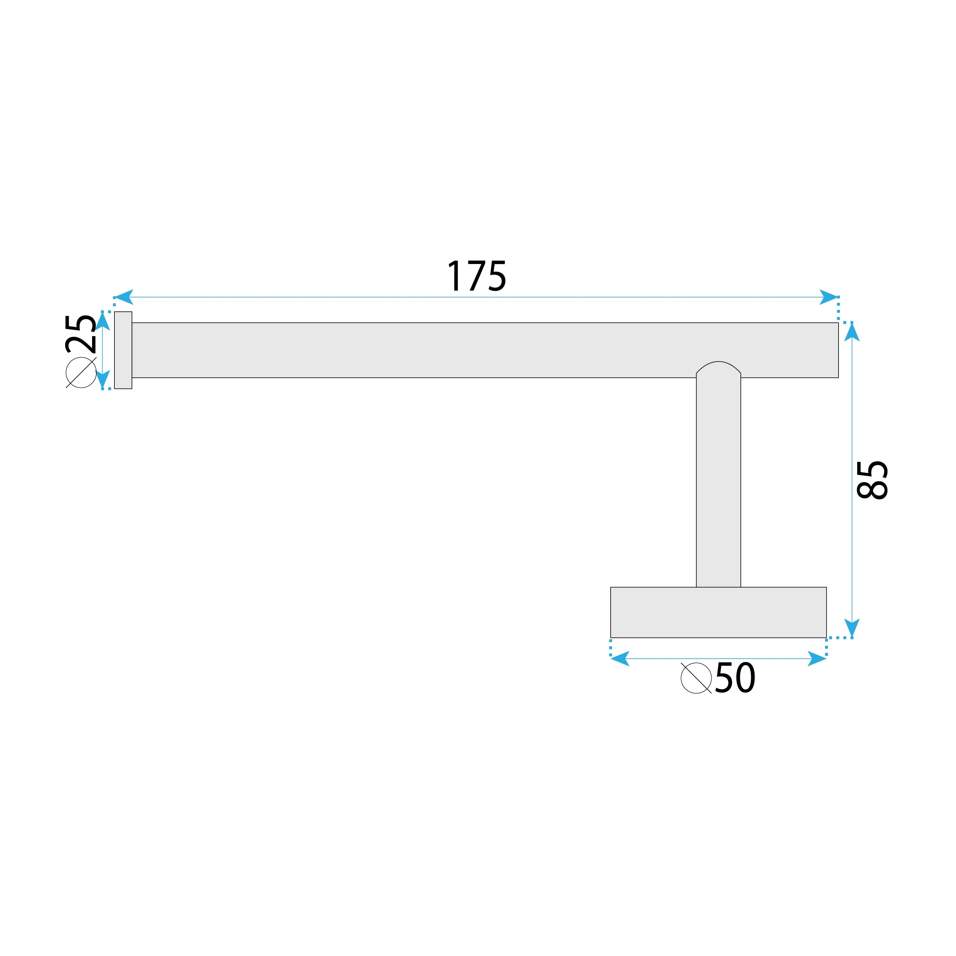 REA toiletpapirholder 6611 Modern Børstet kobber, 8x17,5x5cm