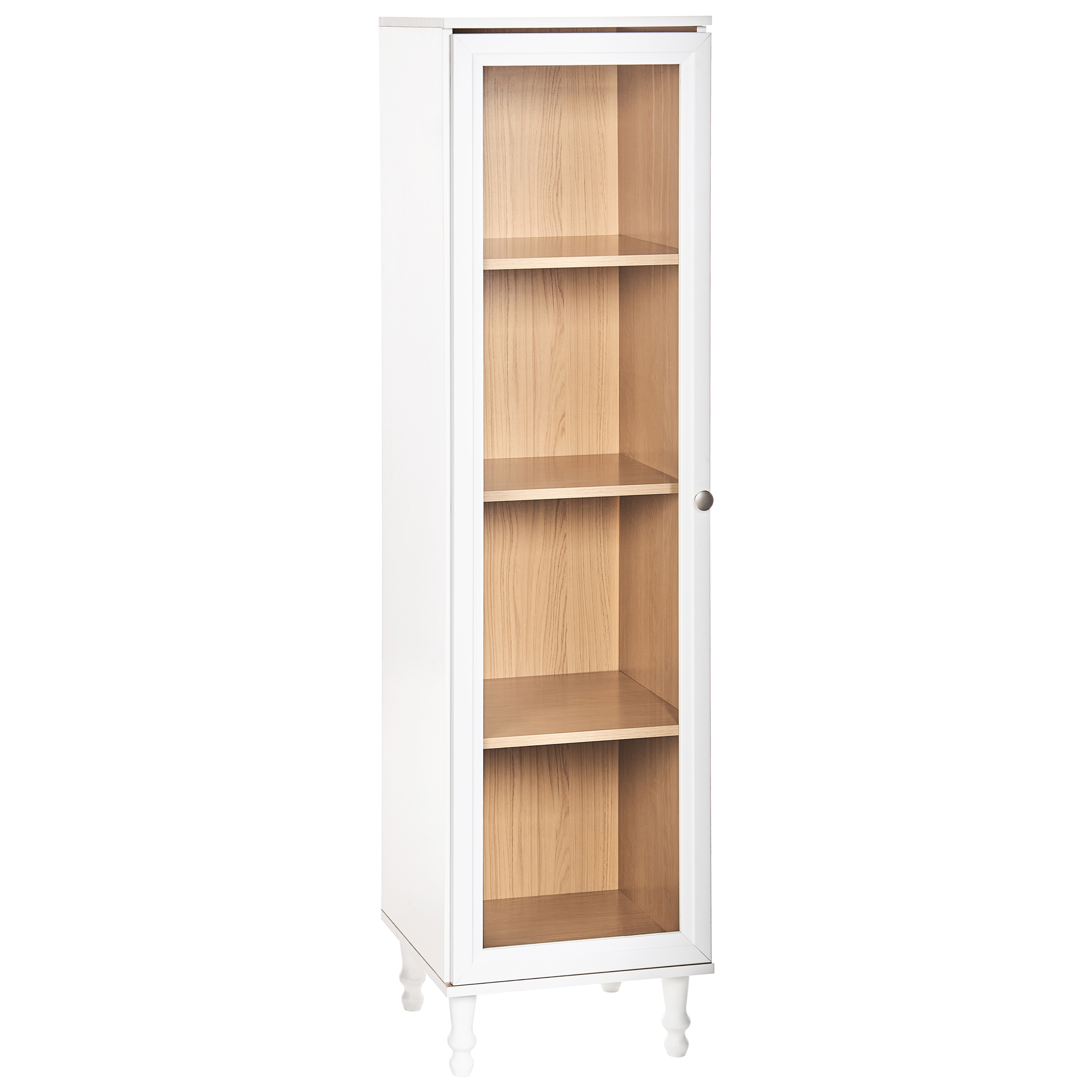 Glas vitrineskab TINGLEDALE 40 cm Hvid