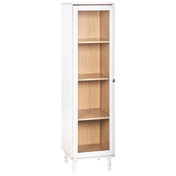 Glas vitrineskab TINGLEDALE 40 cm Hvid