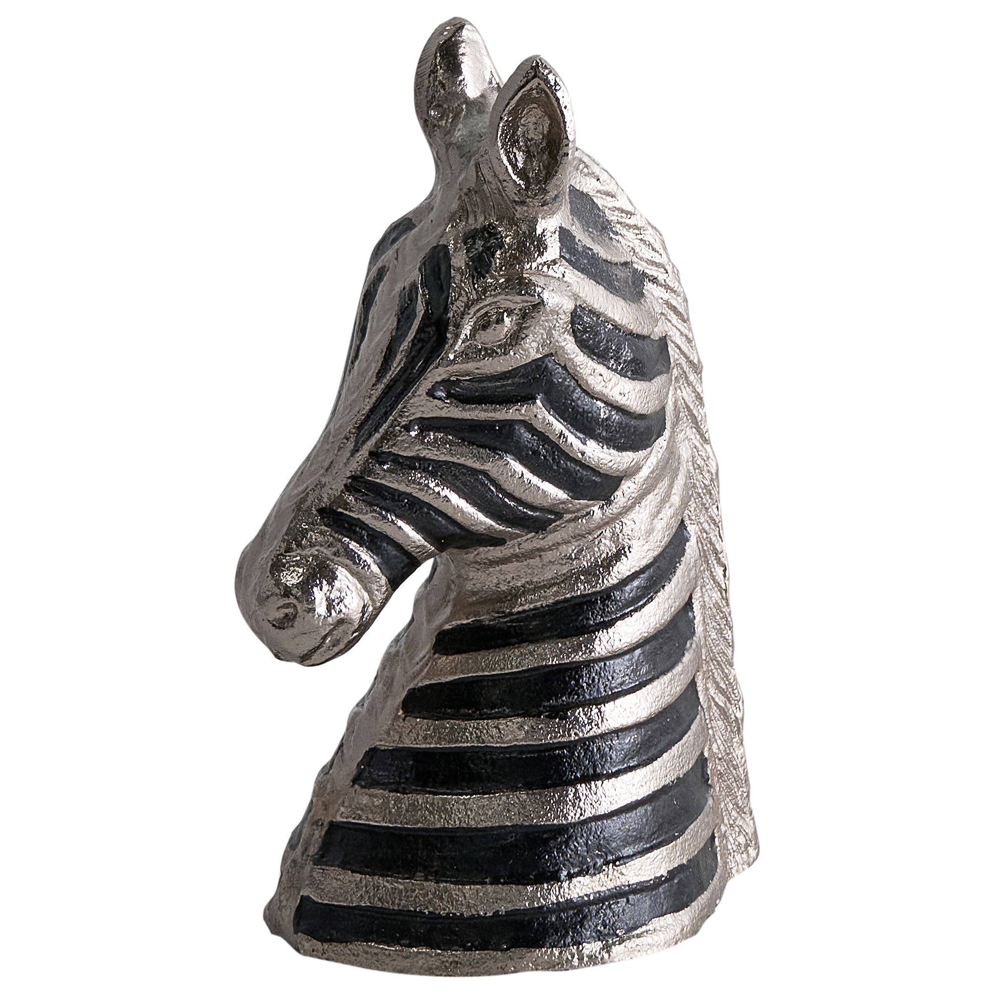 Dekorativ figur Zebra ZAGORA Metal Sort/sølv