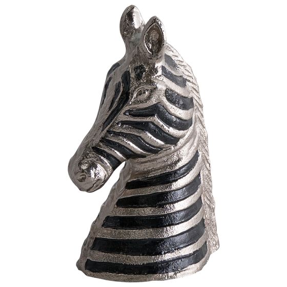 Dekorativ figur Zebra ZAGORA Metal Sort/sølv