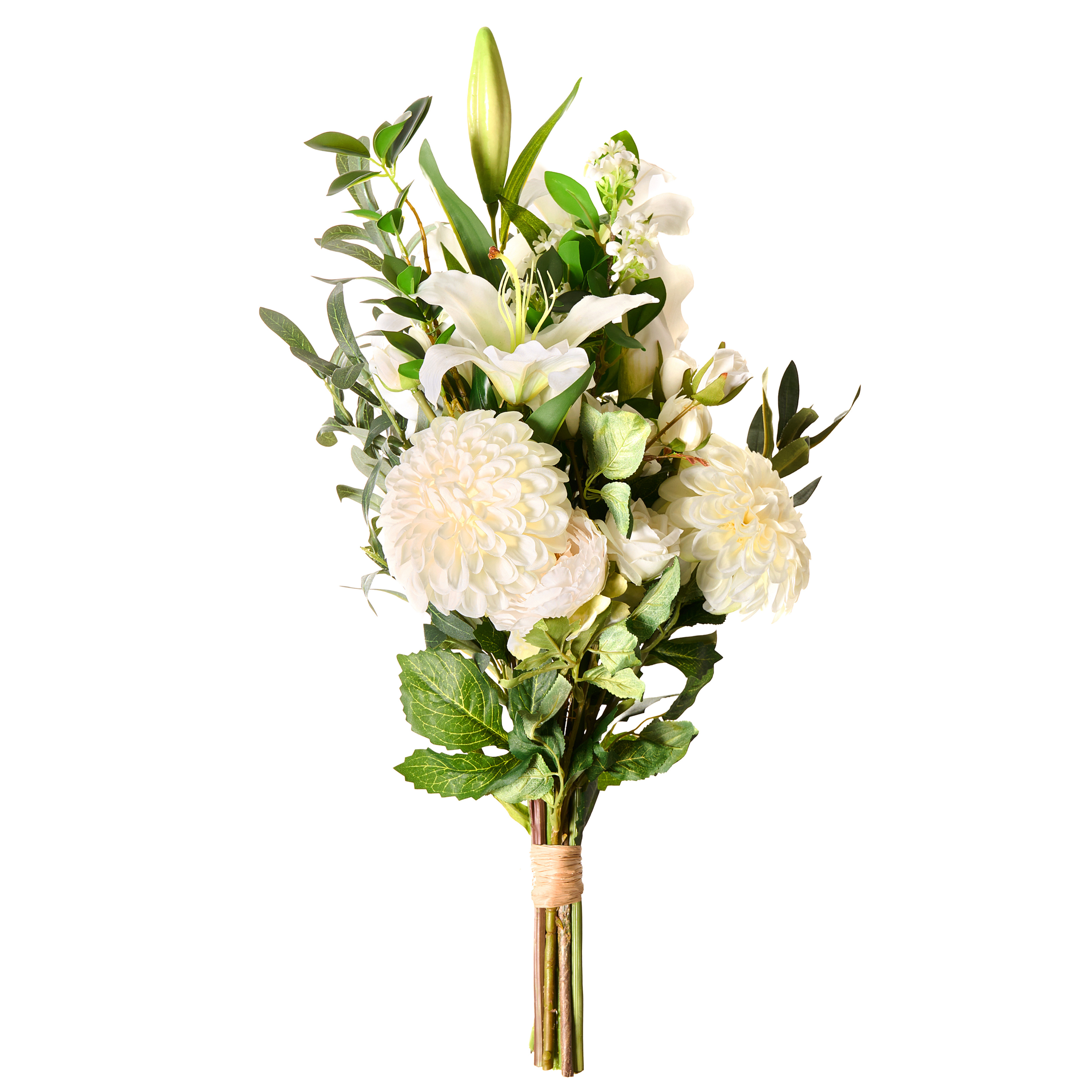 Kunstig blomsterbuket PARREIRA 67 cm Hvid