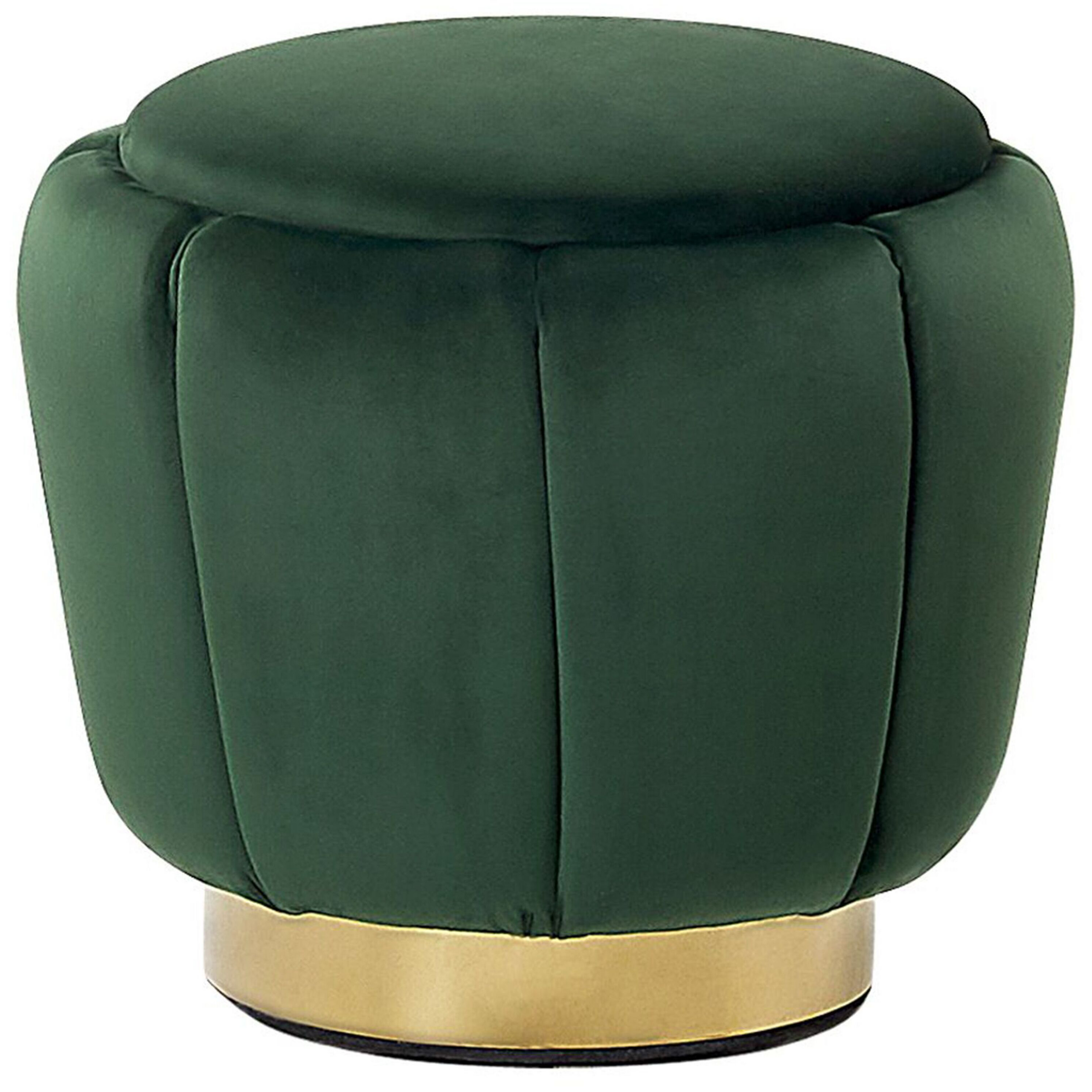 Puf IRVING Velour Mørkegrøn