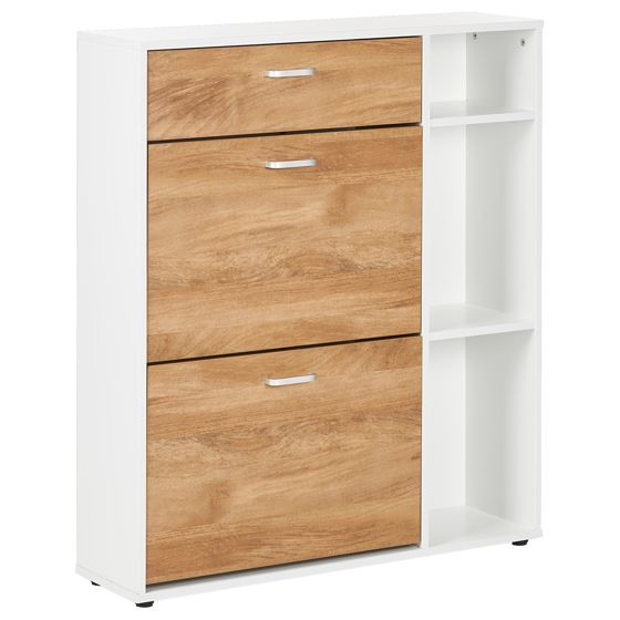 Skoskab MACKAY Lysebrun/hvid