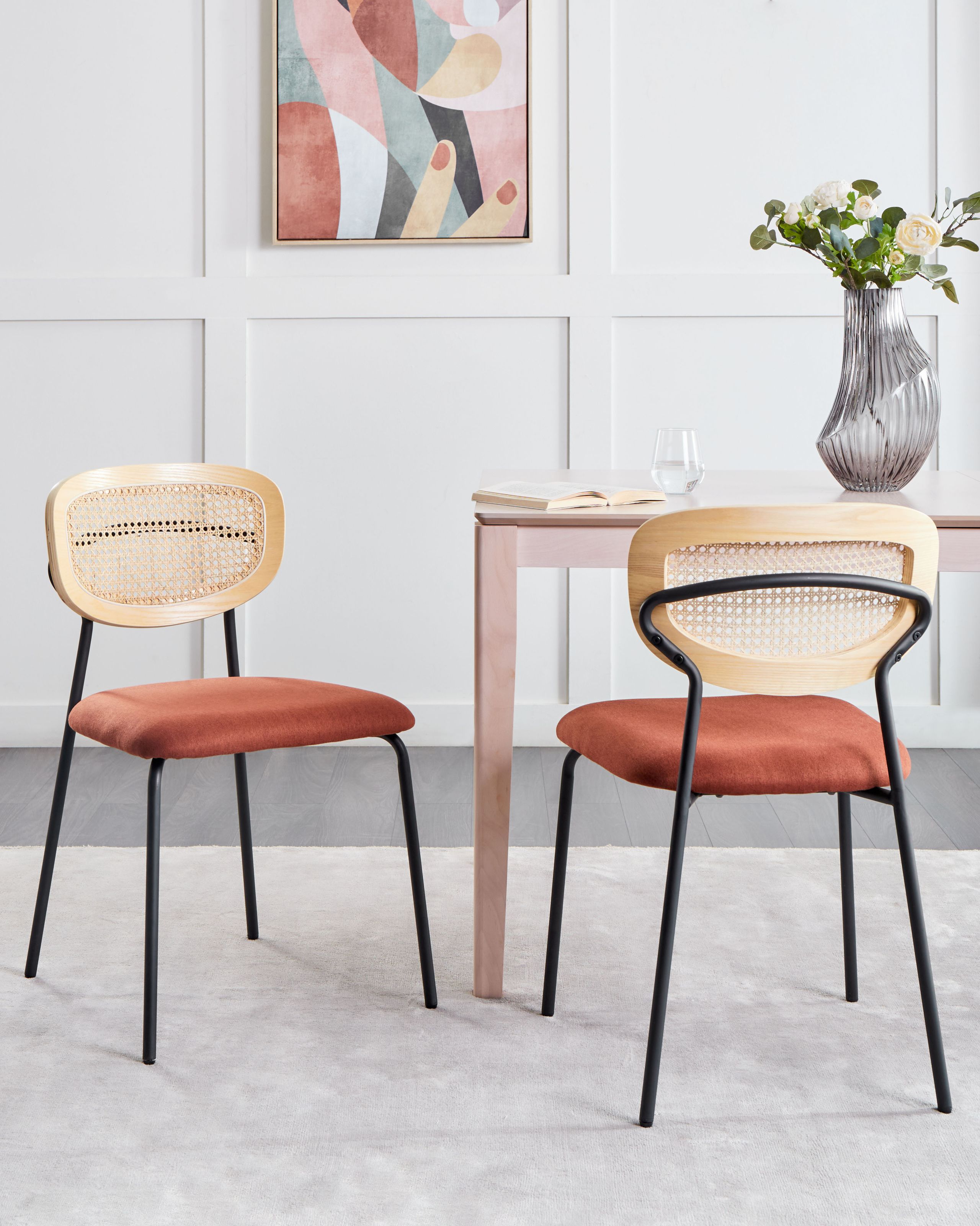 Sæt med 2 spisebordsstole MAYETTA Metal Orange