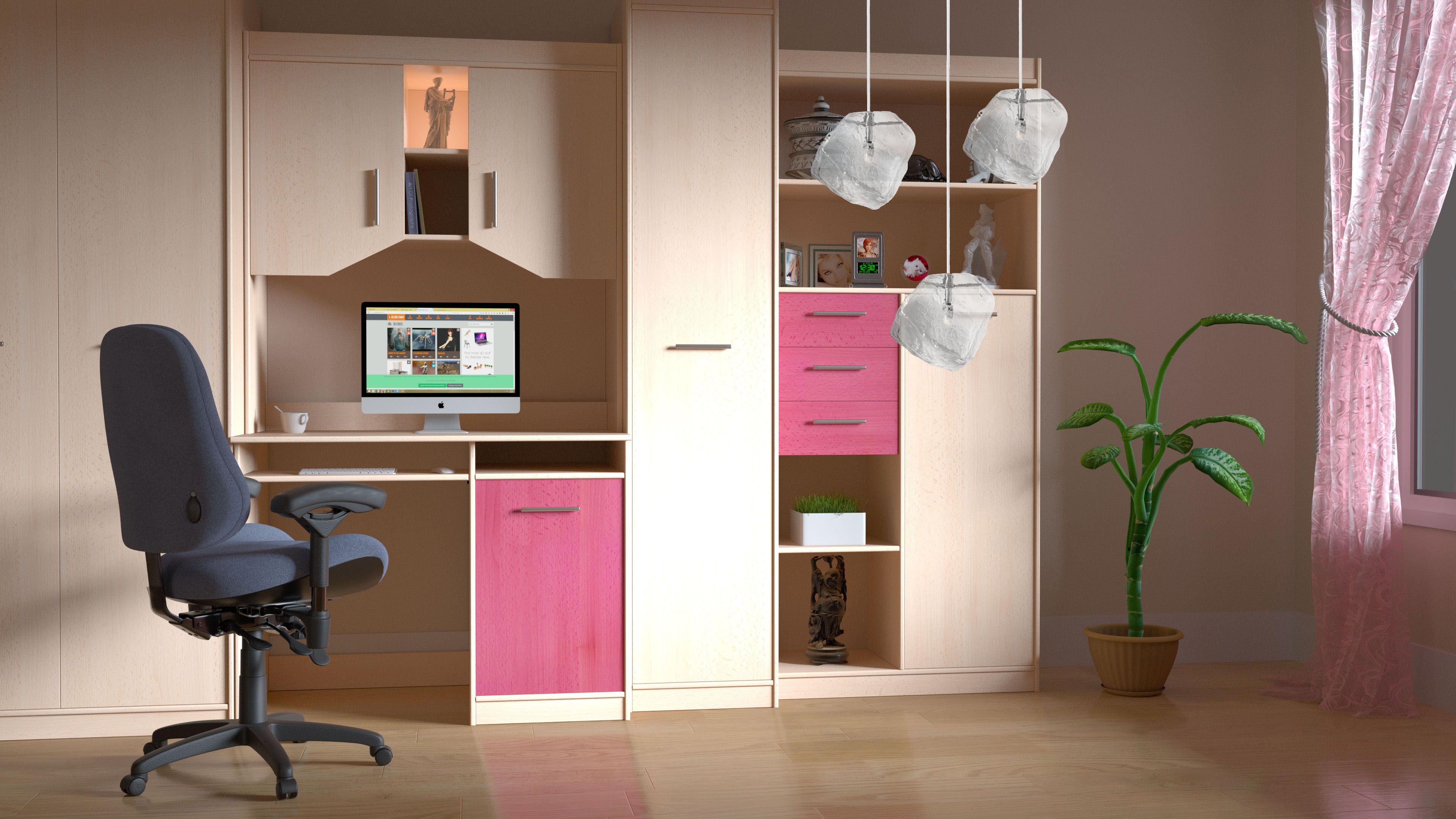 Toolight Pendellampe APP320-3CP Grå 94x30x94cm