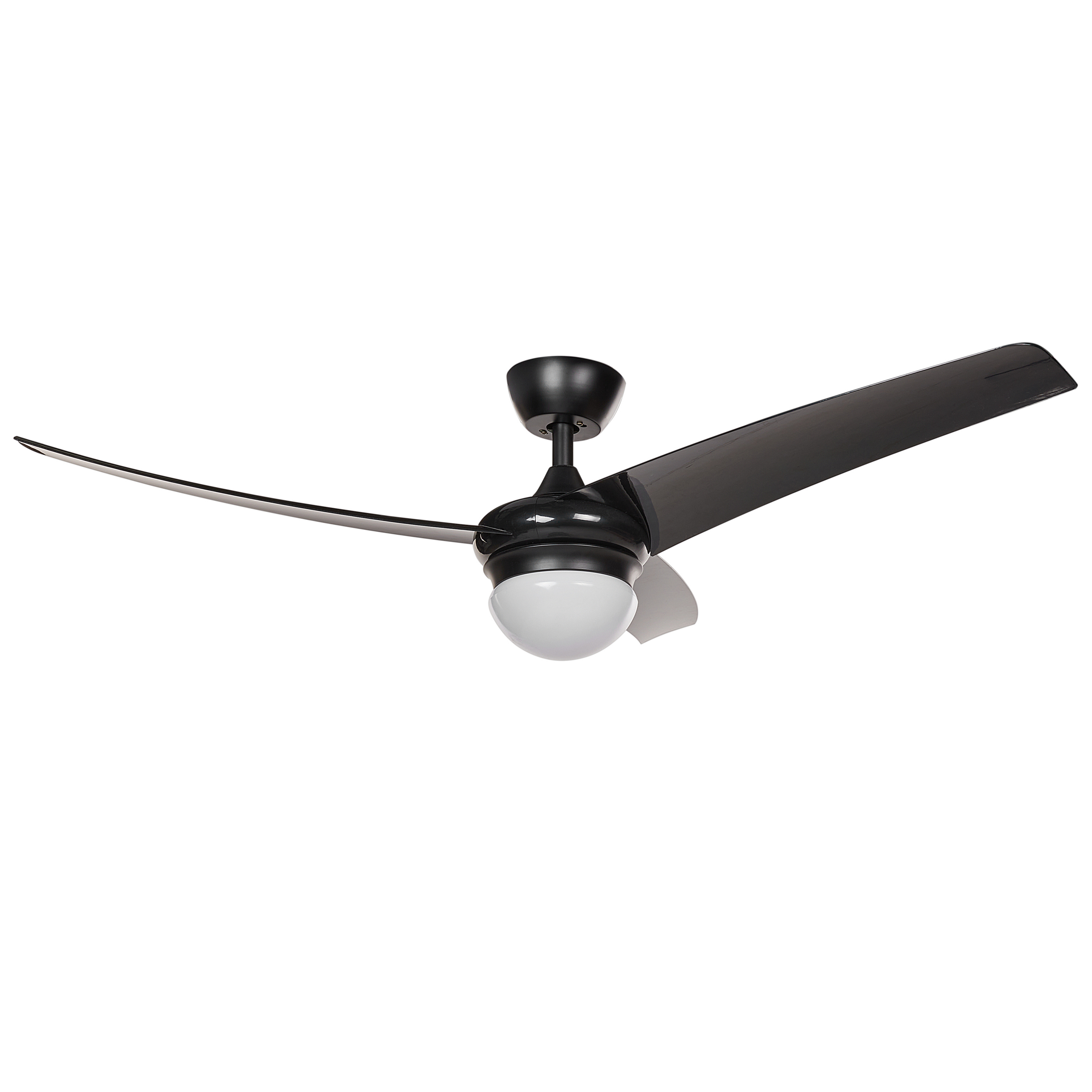 Ventilator med lys JIBOA Med fjernbetjening Sort