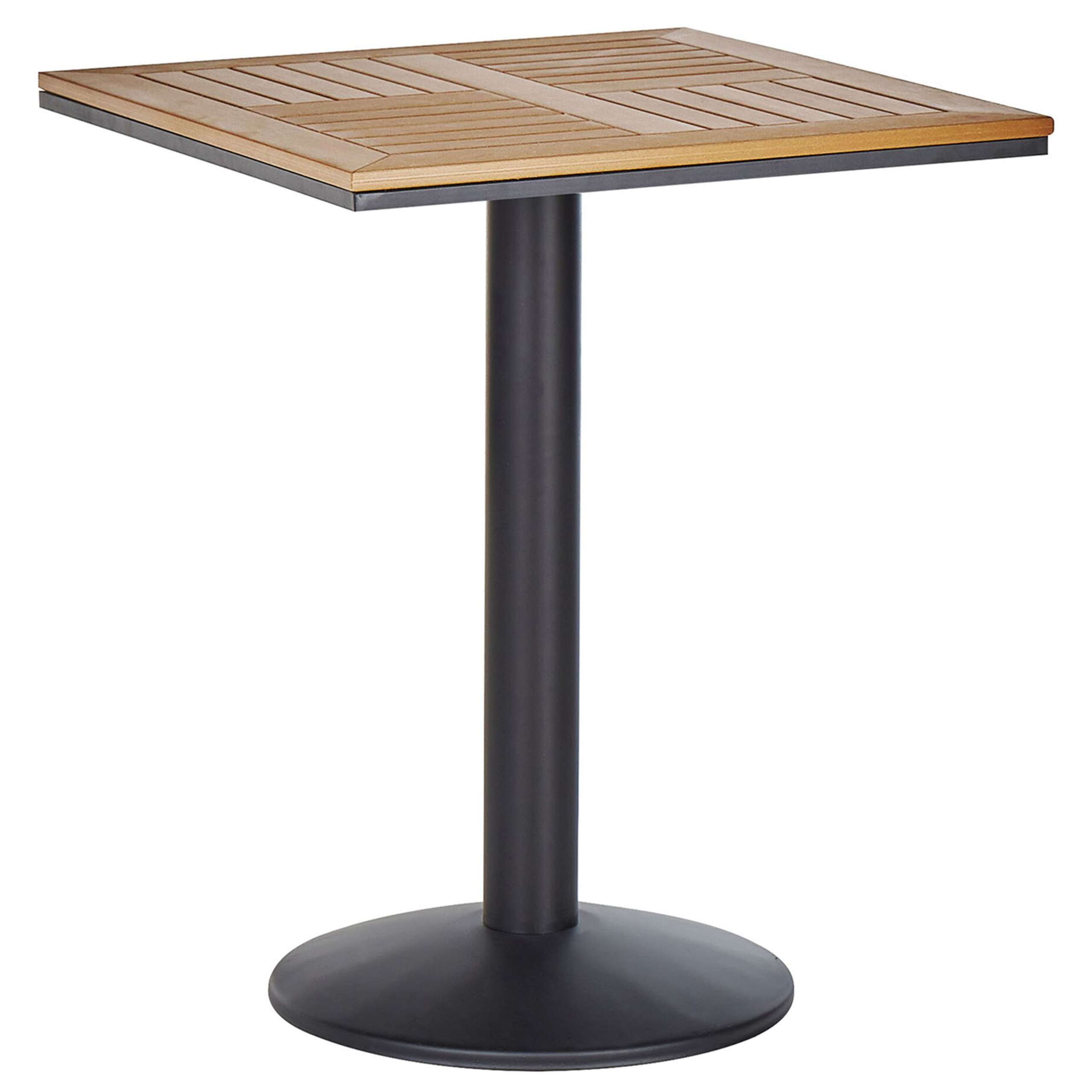 Bistro bord PALMI 60 cm 60 cm Træ effekt Brun
