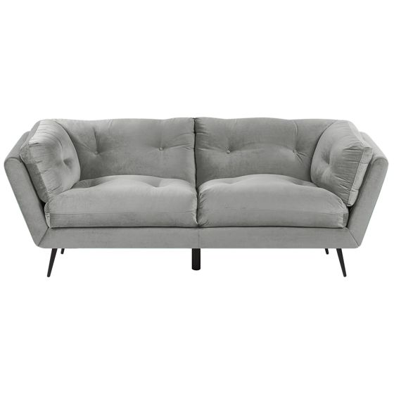 Sofa 3 personers LENVIK Velour Grå