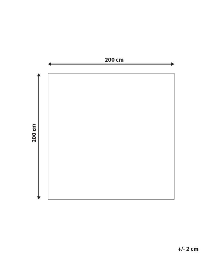 Gulvtæppe ENNE Multifarvet 200 x 200 cm Ægte læder