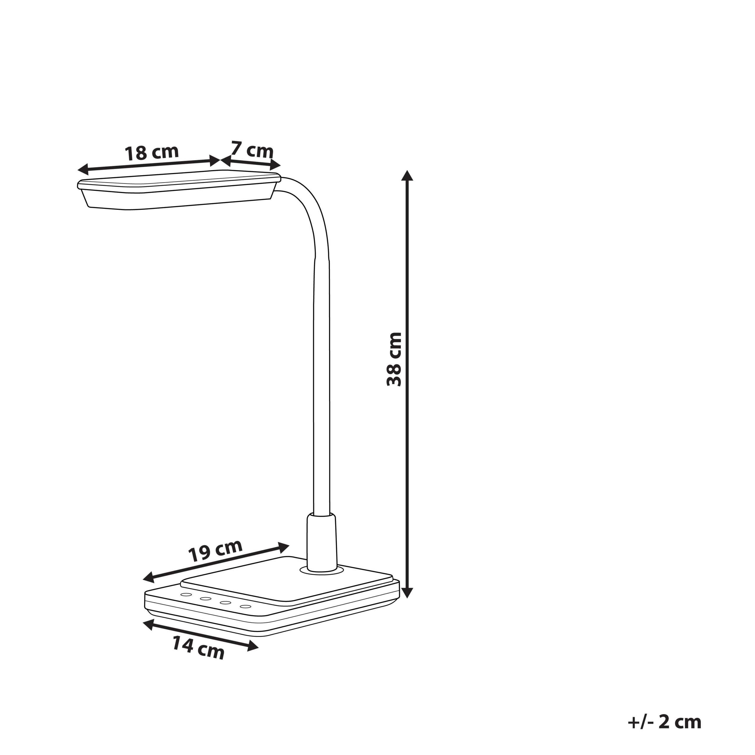LED skrivebordslampe CENTAURUS Med dæmpning Metal Hvid