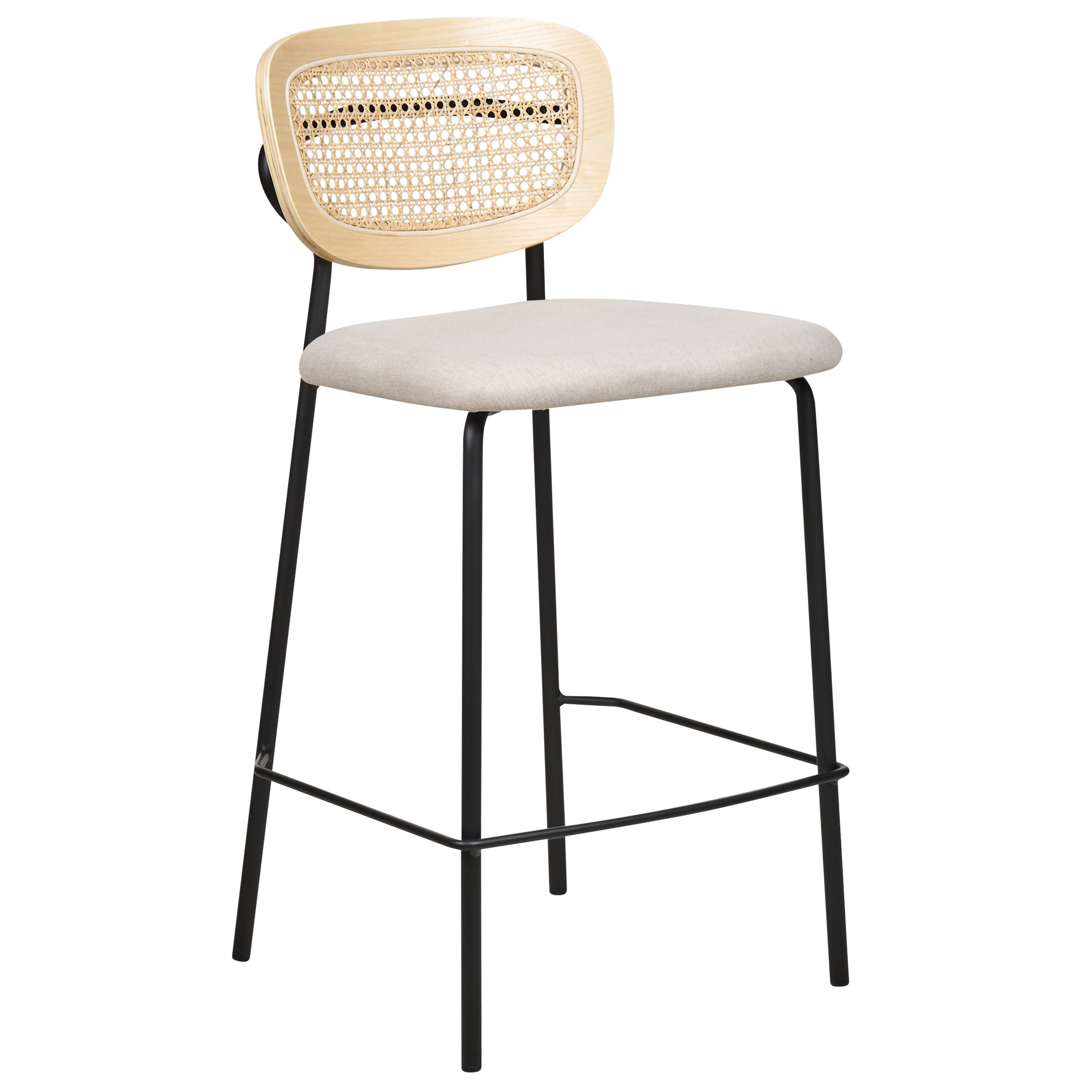 Sæt med 2 barstole MAYETTA Rattan Lys Beige