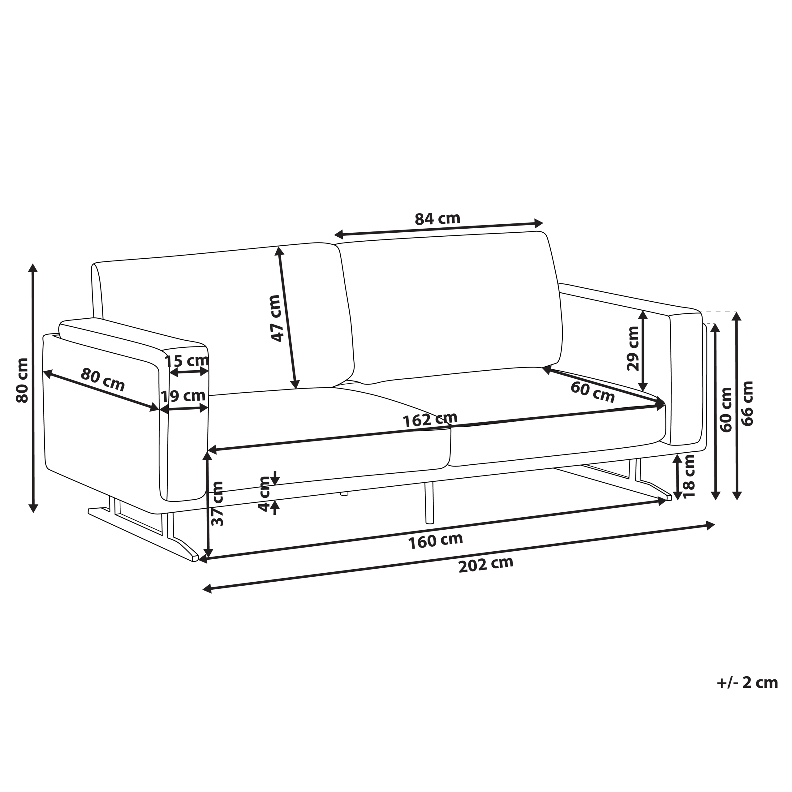 Sofa 3 personers IDRE Hvid
