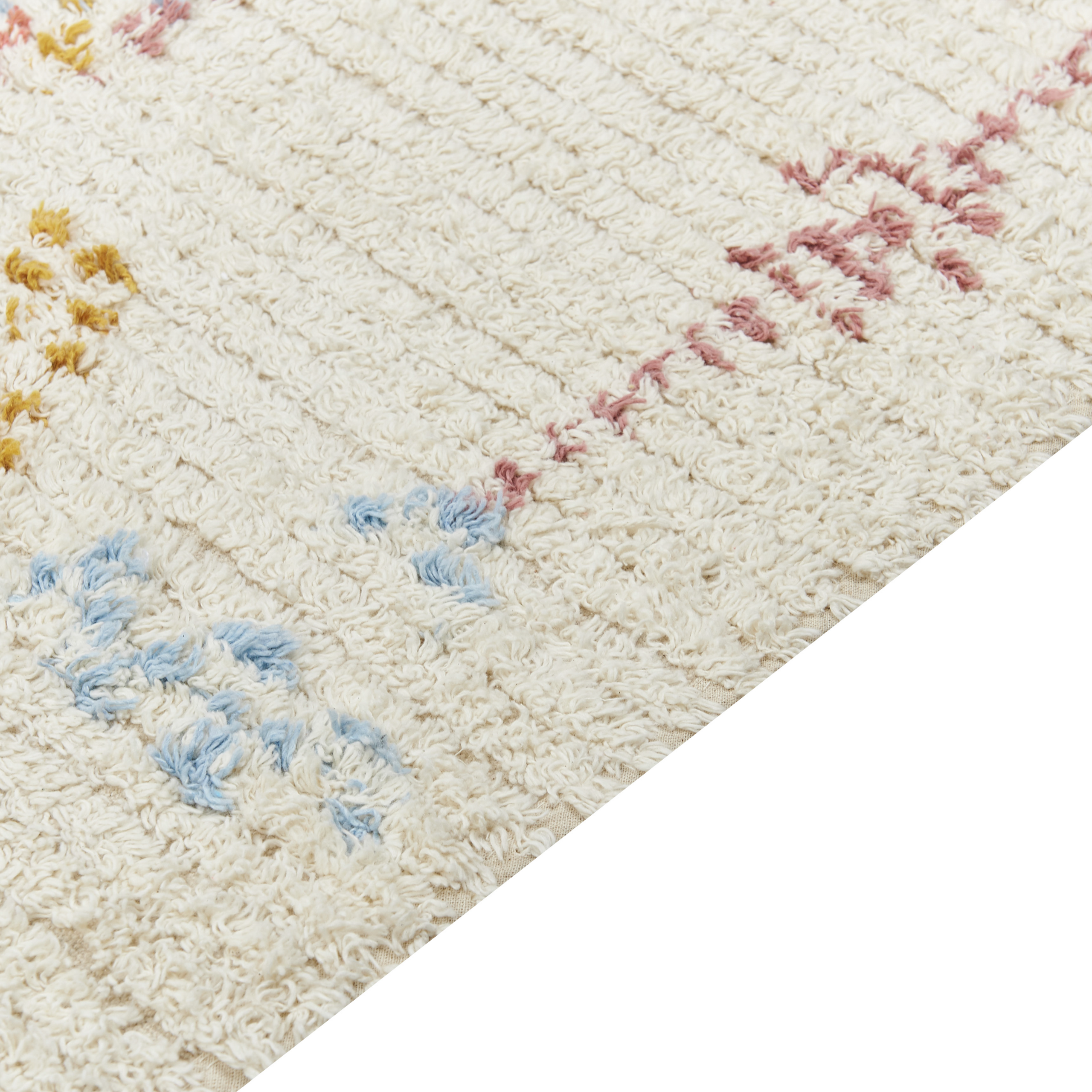 Gulvtæppe BETTIAH Beige 80 x 150 cm Bomuld