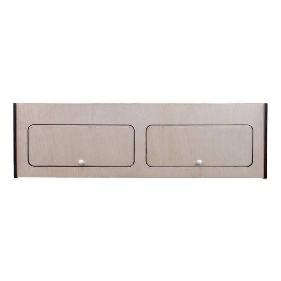 Overskab til campingvogne med sorte kanter – 120 cm x 35 cm x 35 cm