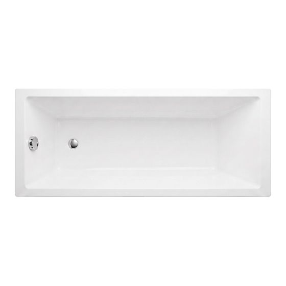 REA hjørnebadekar Catania 180, Hvid, 169,5x42,5x70,2cm
