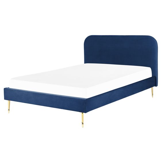 Seng Velour FLAYAT 140 x 200 cm Navy Blå