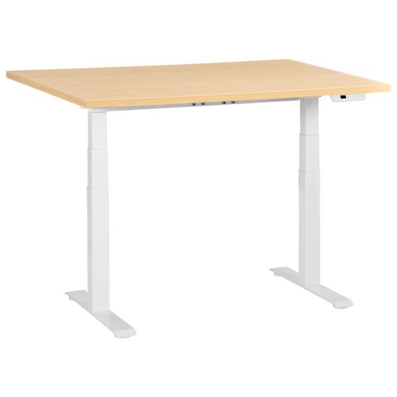 Elektrisk justerbart hæve sænkebord DESTINES 120 cm 72 cm Lysebrun/hvid