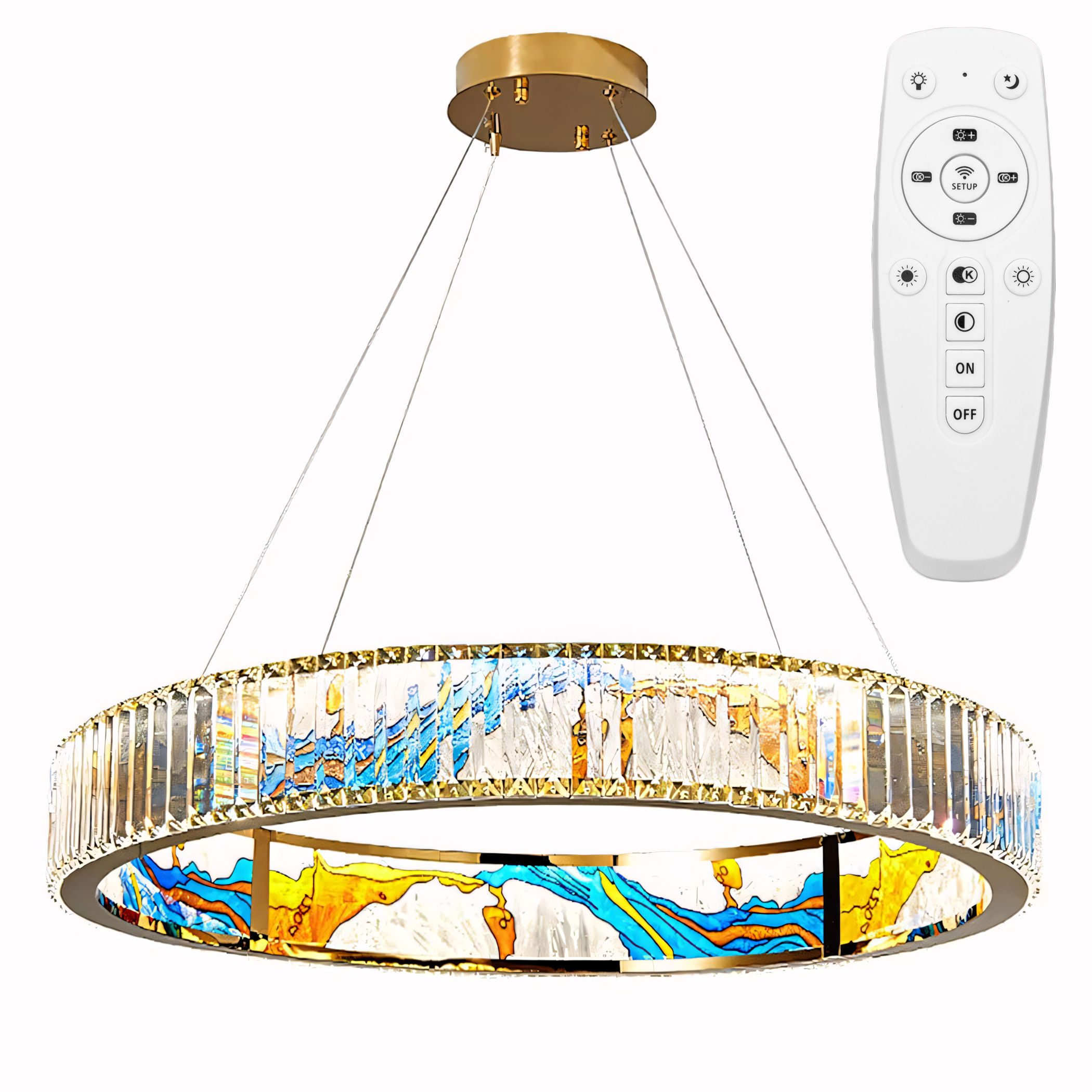 TOOLIGHT hængende loftlampe APP1748-CP 60cm LED Gennemsigtig 60x60x115cm