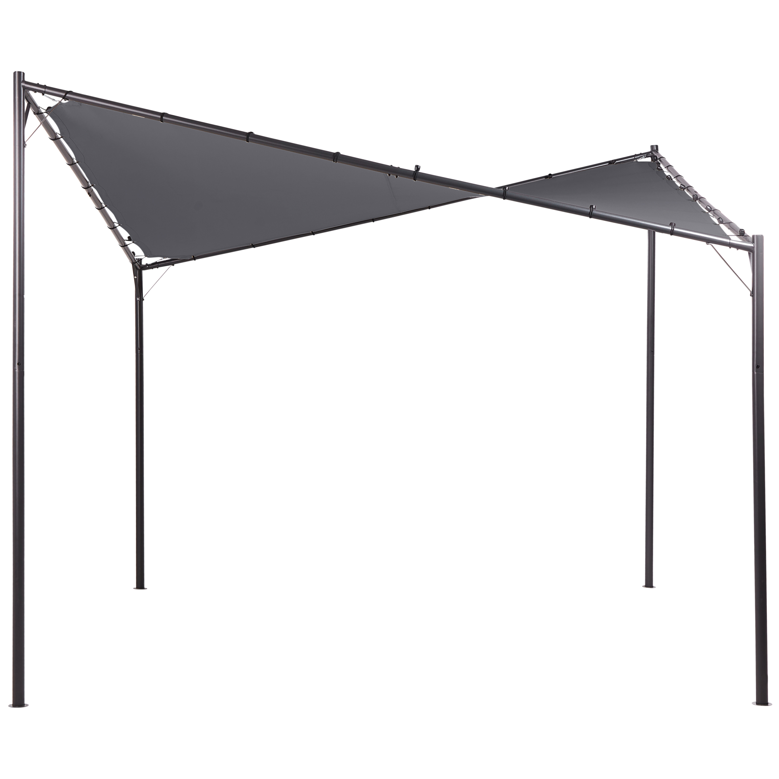 Lysthus AVENTINE 300 cm 300 cm Metal Mørkegrå