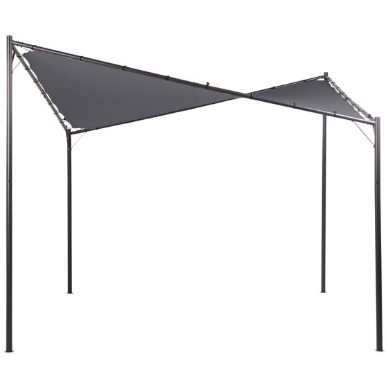 Lysthus AVENTINE 300 cm 300 cm Metal Mørkegrå