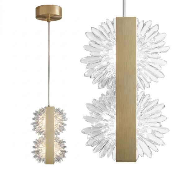 TOOLIGHT hængende loftlampe G148-2CP GOLD LED Børstet guld 13,5x13,5x20cm