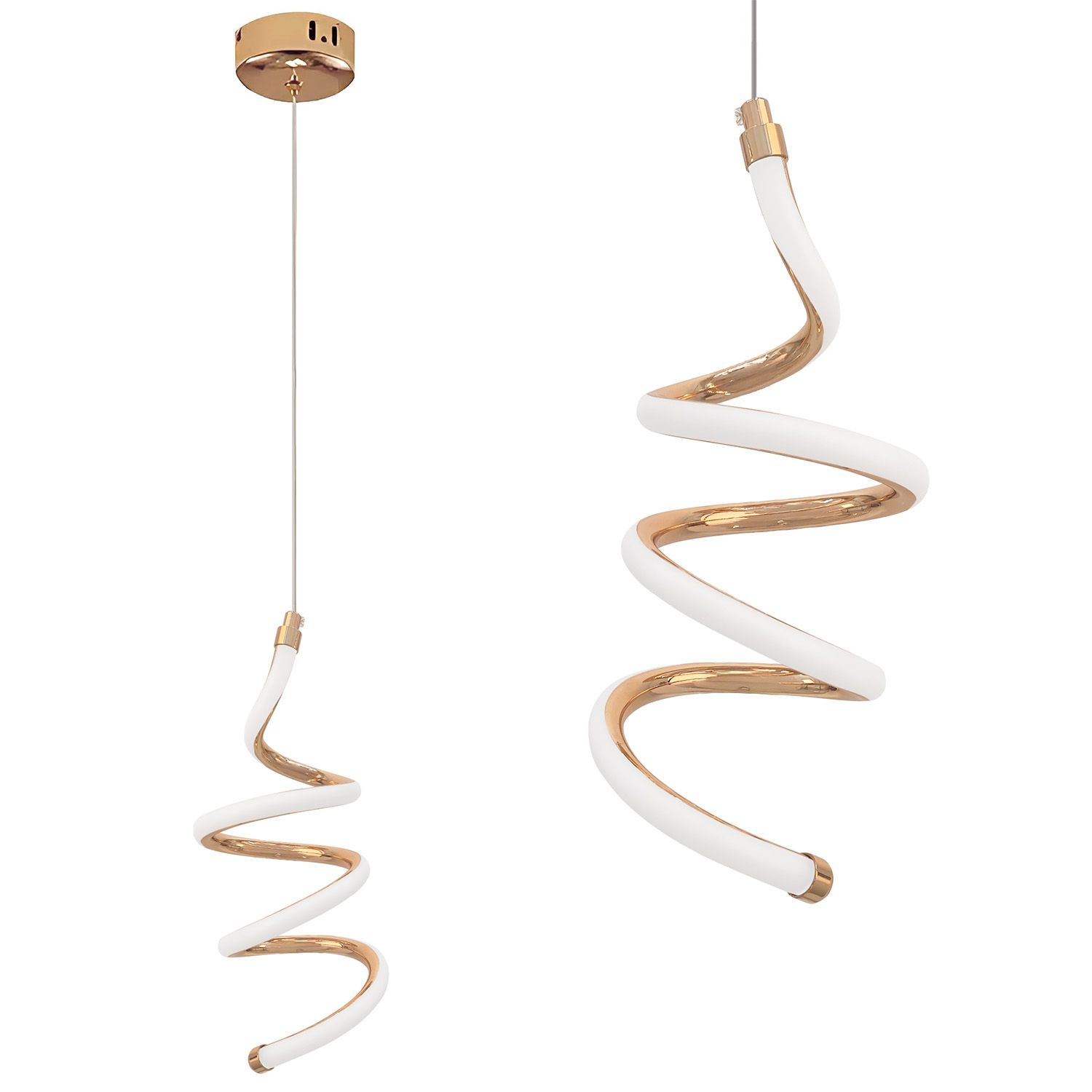 TOOLIGHT hængende loftlampe LHJ096-1CP LED Guld/Rosaguld 12x32x12cm