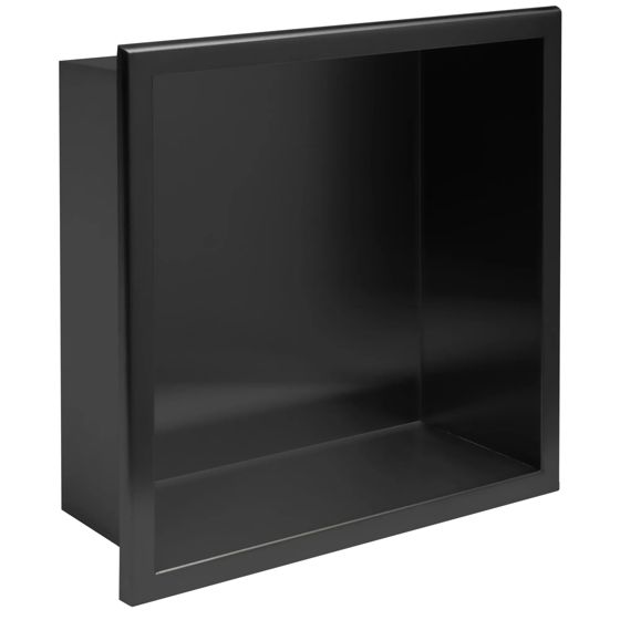 REA indbygget badeværelseshylde 4 30x30x10 Sort, 10x30x30cm