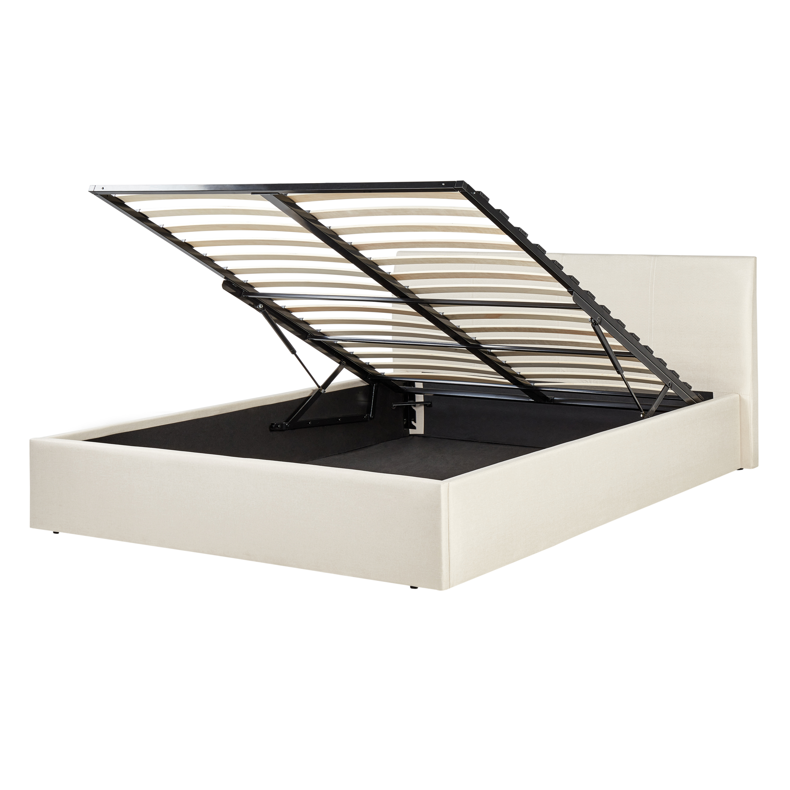 Seng med opbevaring ORBEY Lys Beige 140 x 200 cm