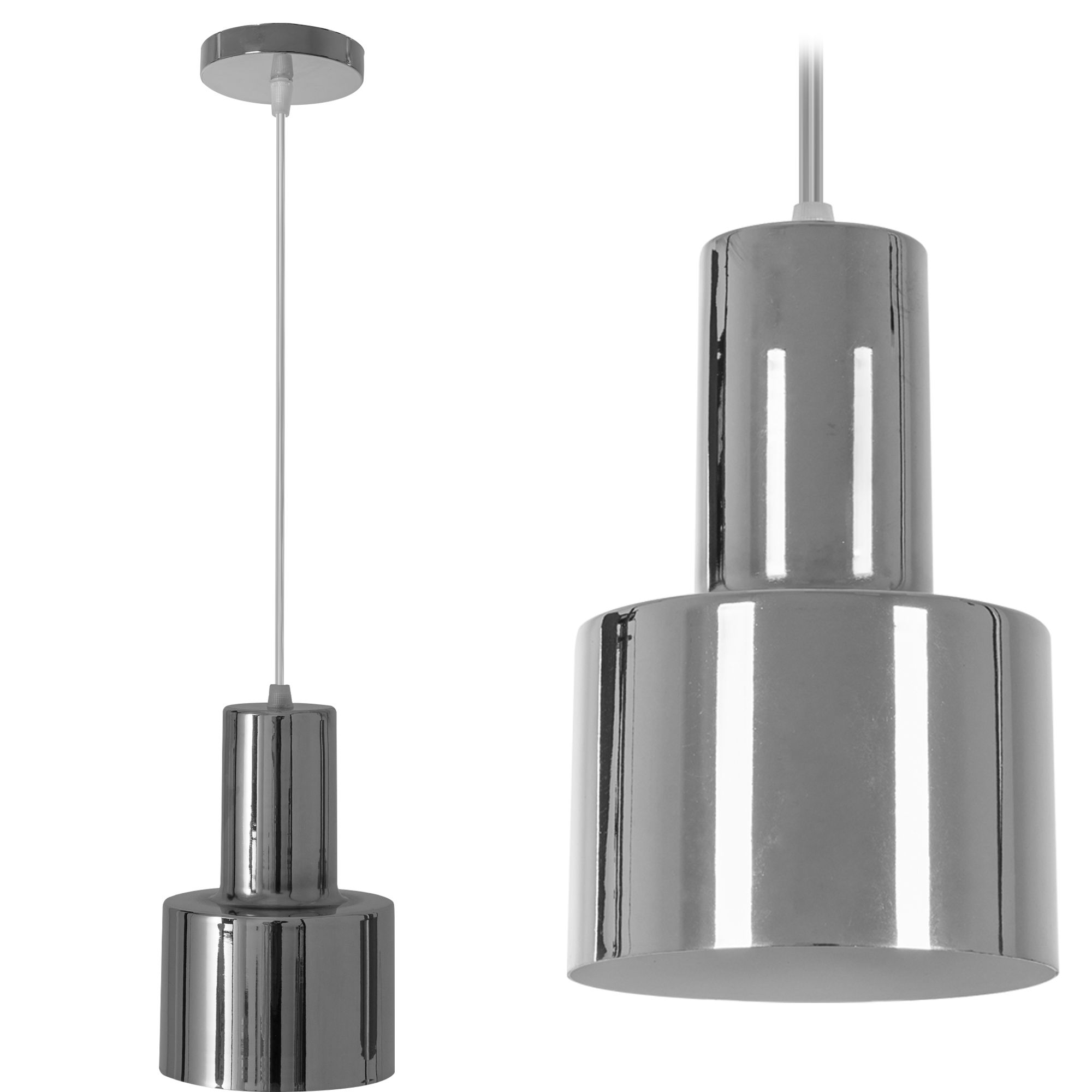 TOOLIGHT hængende loftlampe APP285-1CP Grå 19,5x12,5x19,5cm