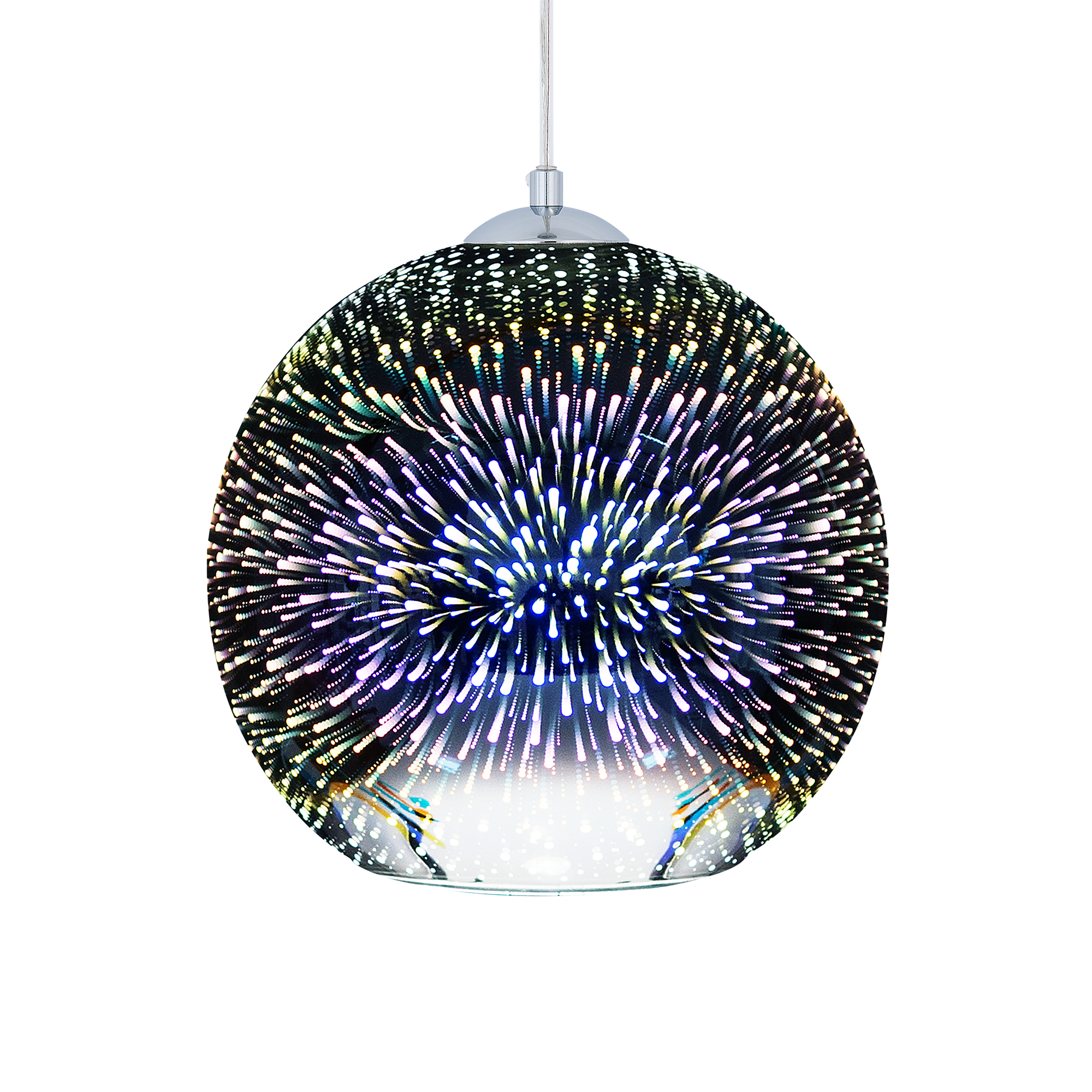 Loftlampe SESSERA Glas Sølv