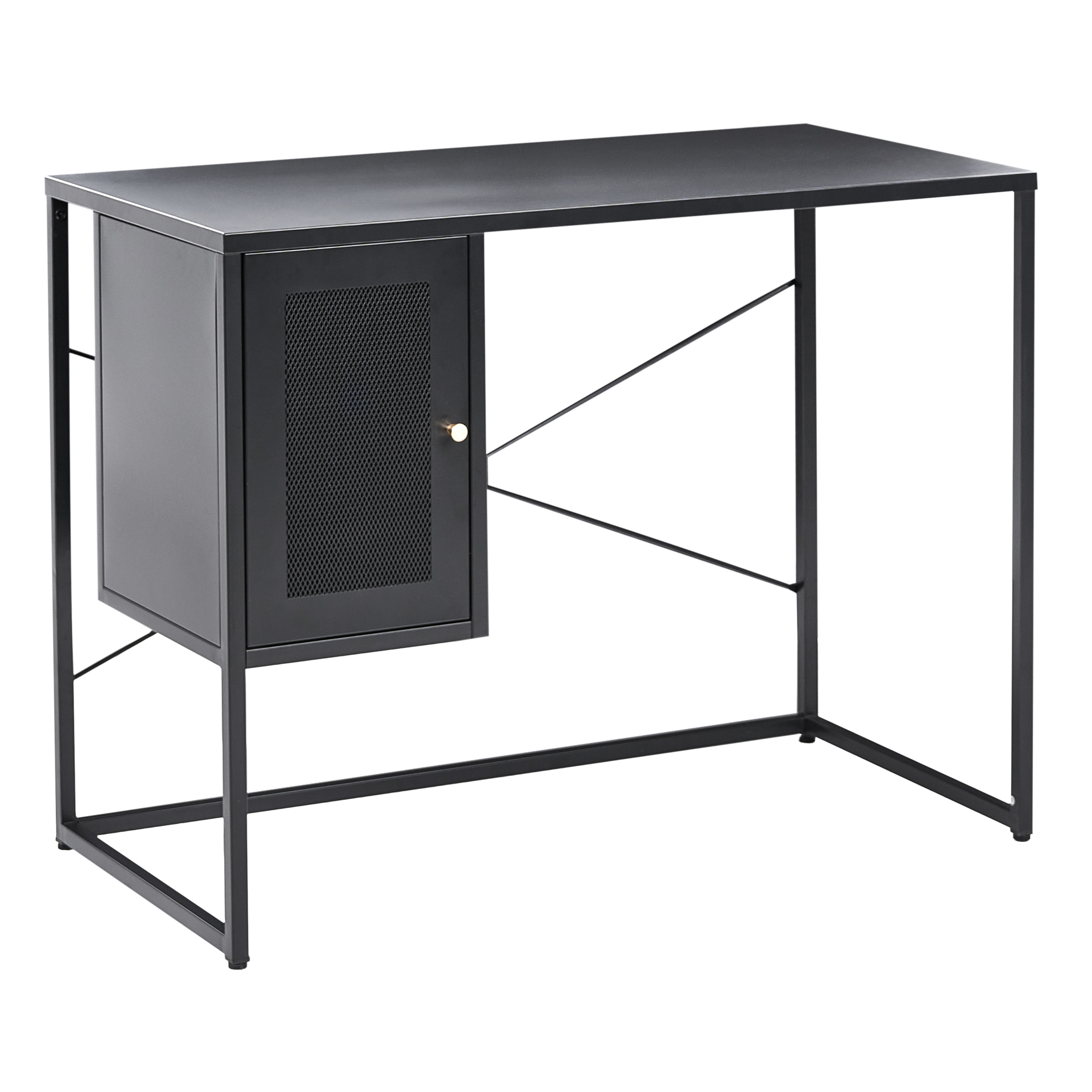 Skrivebord HARJO 100 cm 50 cm med opbevaring Sort