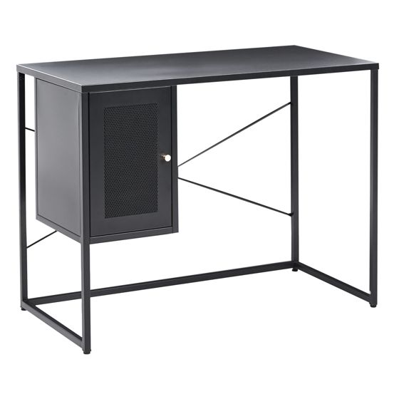 Skrivebord HARJO 100 cm 50 cm med opbevaring Sort