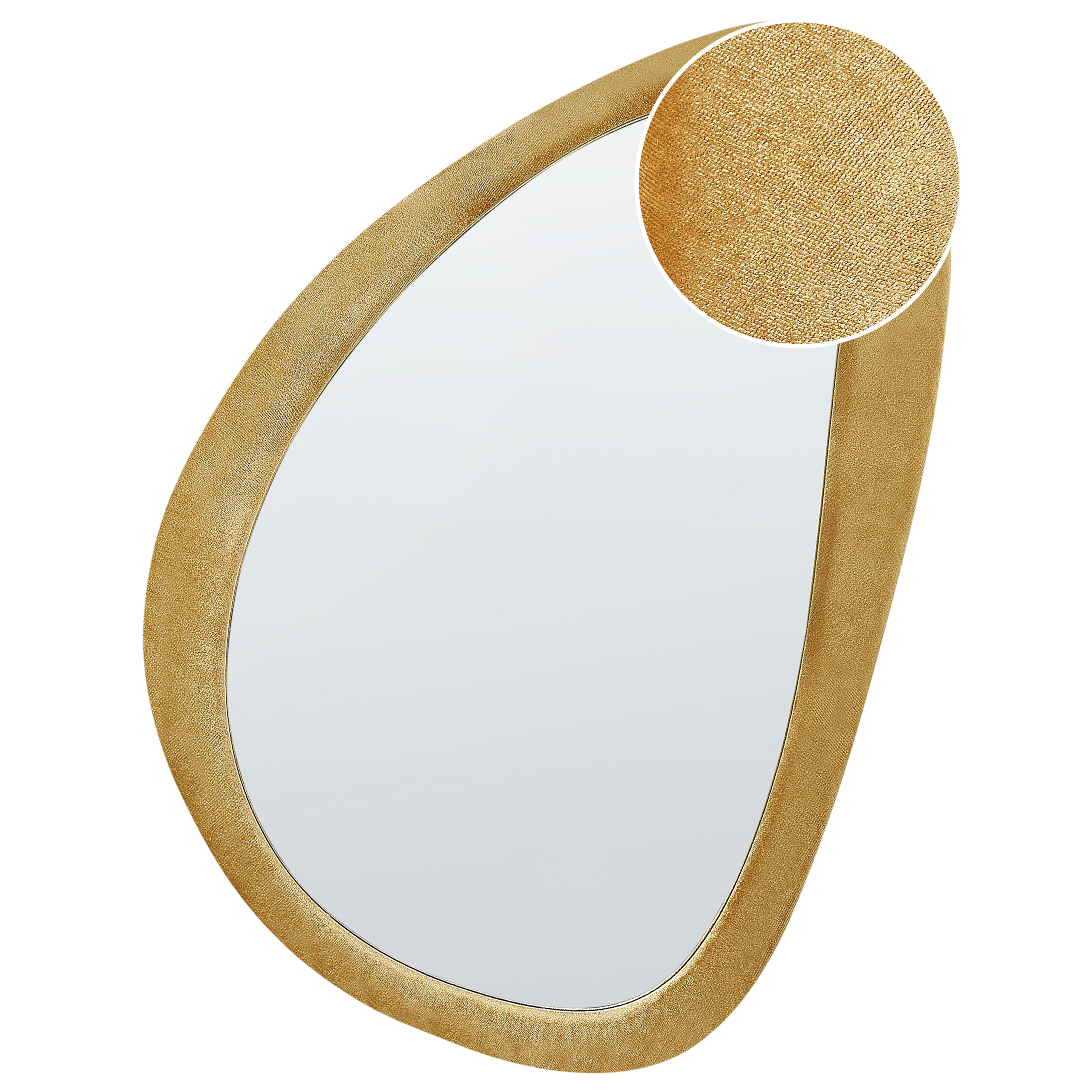 Vægspejl VENAS 61 cm 91 cm Velour Sennepsgul