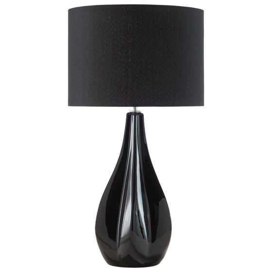 Bordlampe SANTEE Porcelæn Sort