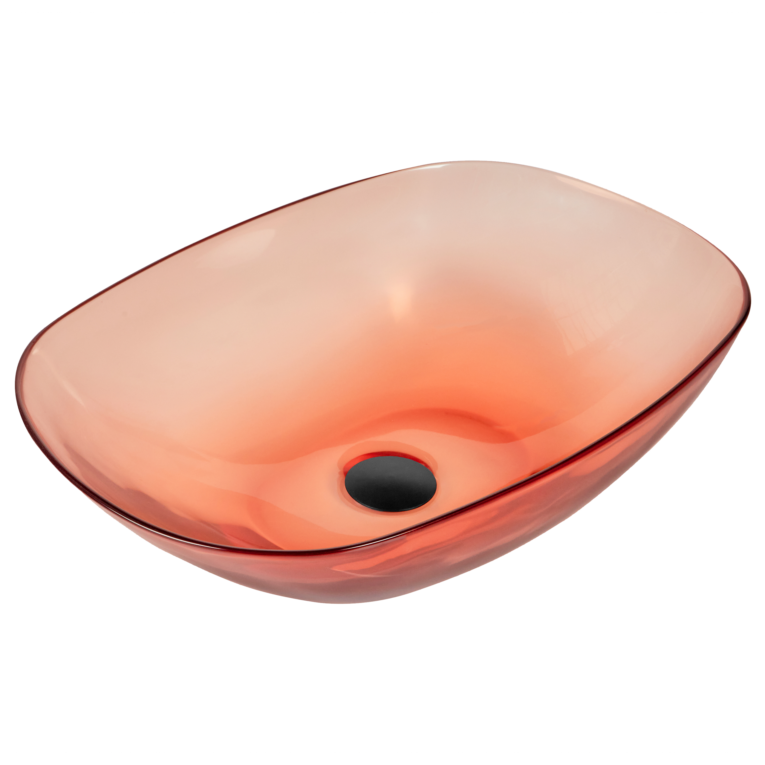 Vask til bordplade MOENGO 54 x 36 cm Fast overflade Murstensrød