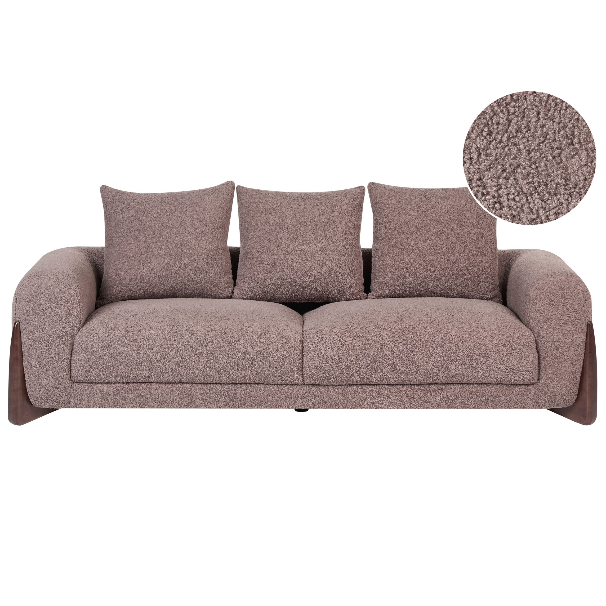 Sofa 3 personers VINLIDEN Boucle Brun