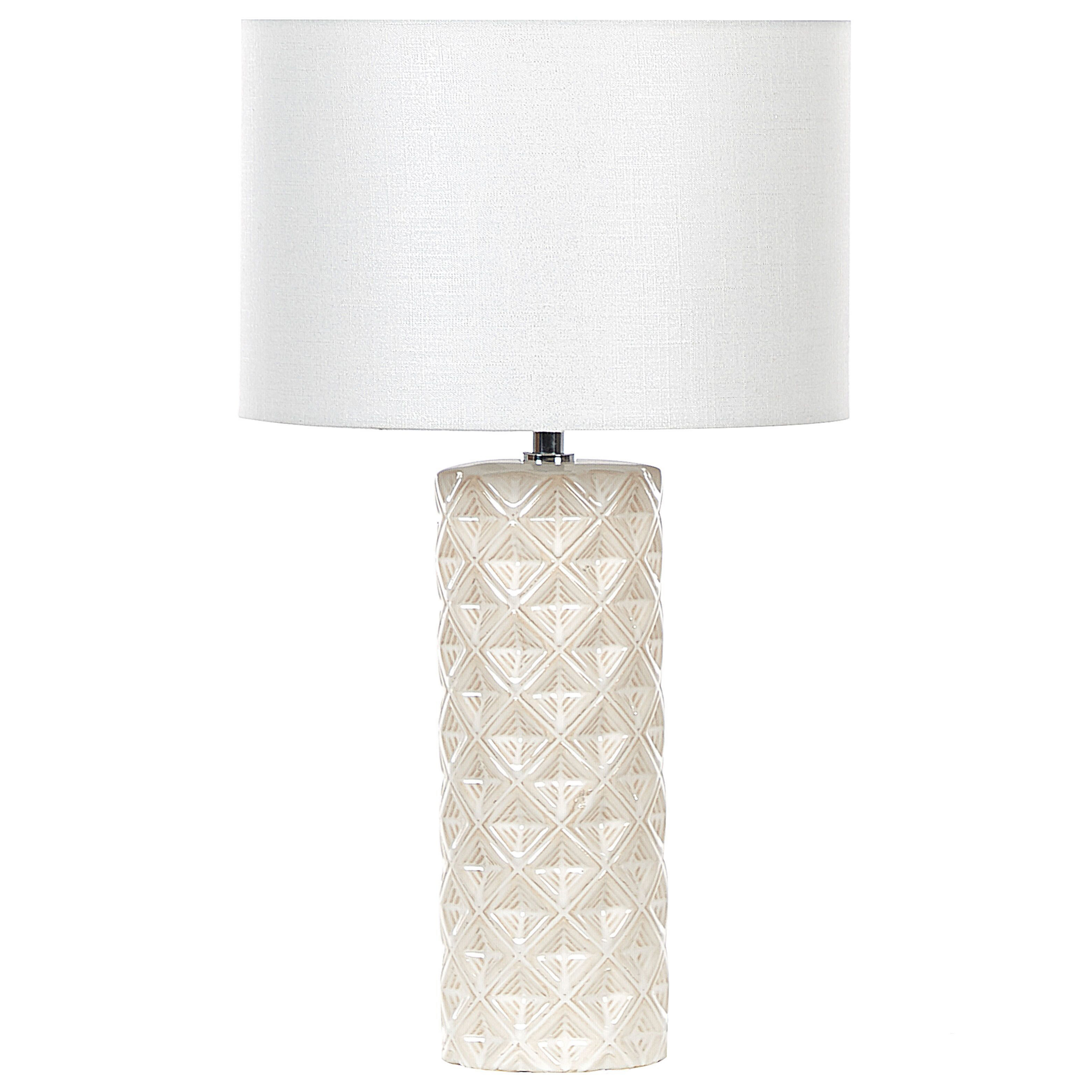 Bordlampe BALONNE Keramik Lys Beige