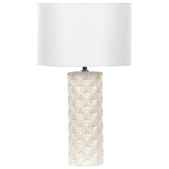 Bordlampe BALONNE Keramik Lys Beige