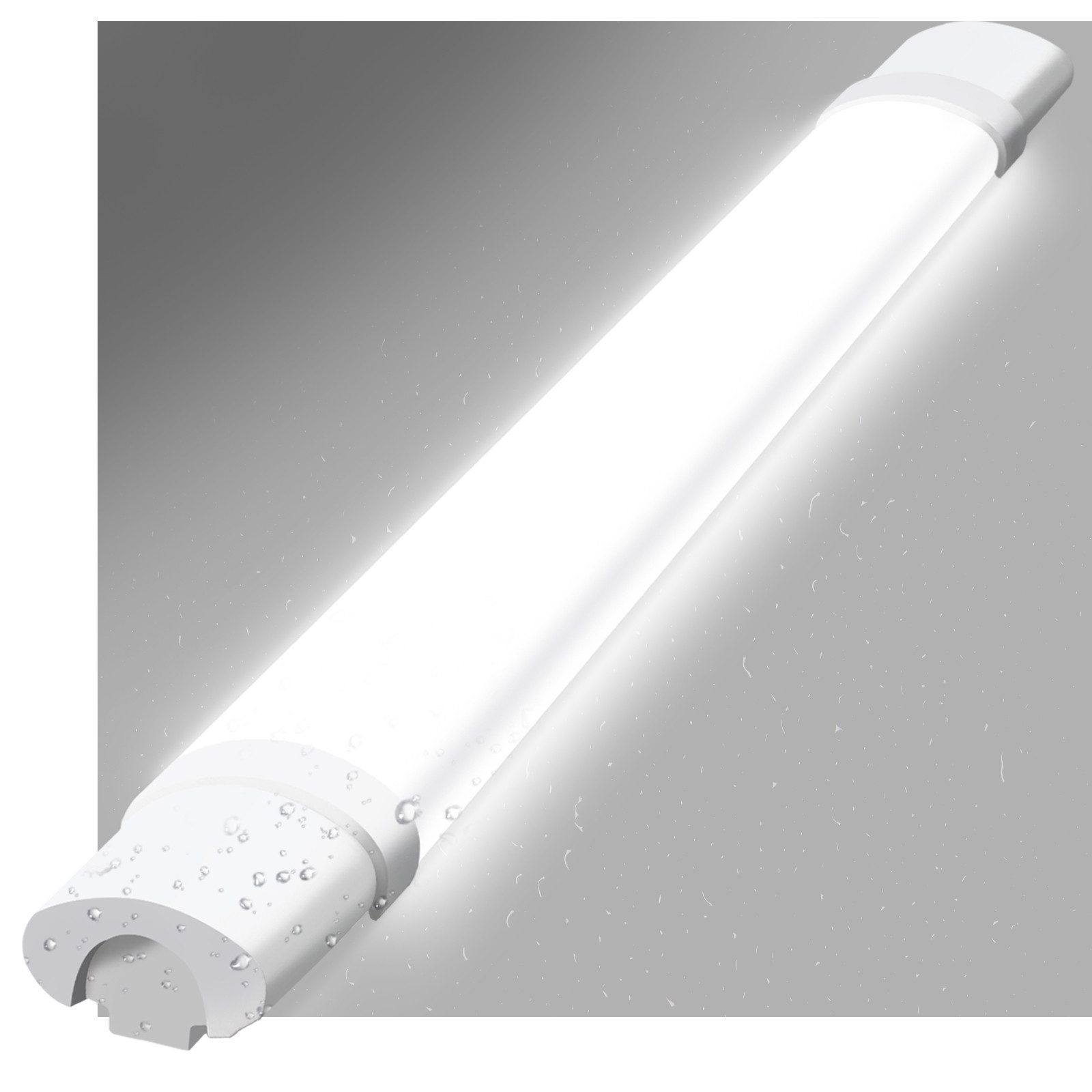 NETTLIFE 2 90CM Fugttæt, LED loftlampe -24W, 3000LM Loftlampe, værkstedslampe, LED-rør, IP65 Vandtæt, 5000K