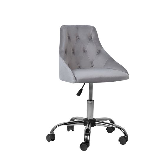 Skrivebordsstol PARRISH Velour Grå